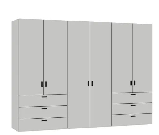 Drehtürenschrank JOIN IT- B ca. 303 cm, Hellgrau