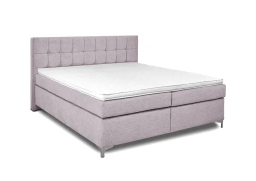 Boxspringbett HINDA- Liegefläche ca. 180x200 cm, Stoff, Altrosa, Bonell/Bonell