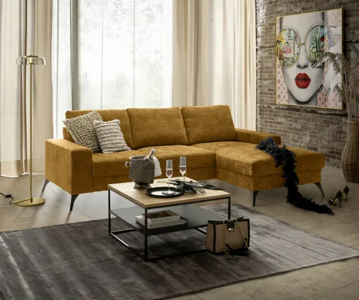 Couchtisch - LB ca. 70x70 cm, Wildeiche massiv, Schwarz