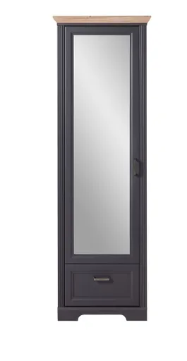 Garderobenschrank - B ca. 65 cm, Graphit, Artisan Eiche Nachbildung