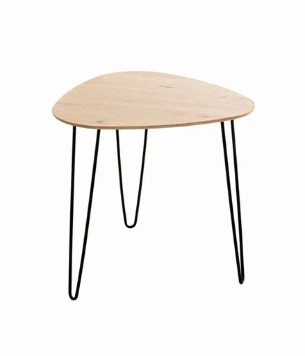 Beistelltisch - B/H/T ca. 48x48x48 cm, Eiche Nachbildung, Schwarz