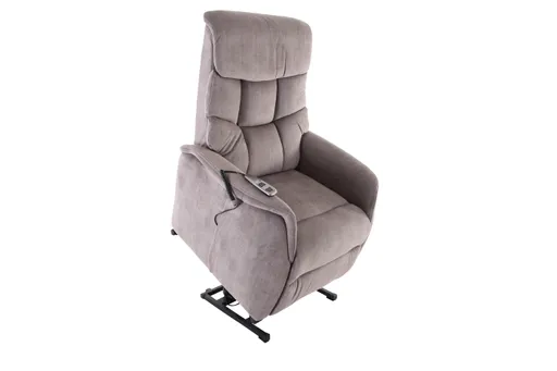 TV-Sessel - Aufstehhilfe, Relaxfunktion, Kopfteilverstellung, Stoff, Grau