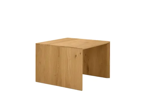 Couchtischkombi - LBH ca. 65x65x46 cm + LBH ca. 45x45x37 cm, Asteiche massiv - schwarz geölt