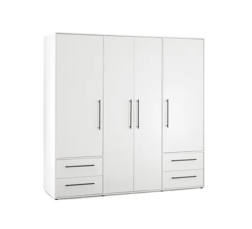 Drehtürenschrank FATHIE- B ca. 206 cm, Weiß