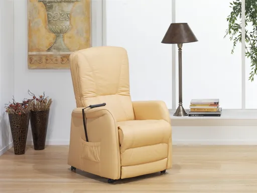 Fernsehsessel EM Frankfurt - Relaxfunktion (1-motorisch), Leder, Honig