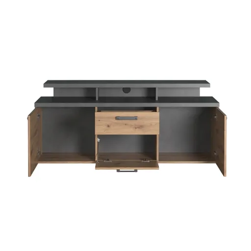 TV-Lowboard - B ca. 151 cm, Matera Nachbildung, Artisan Eiche Nachbildung