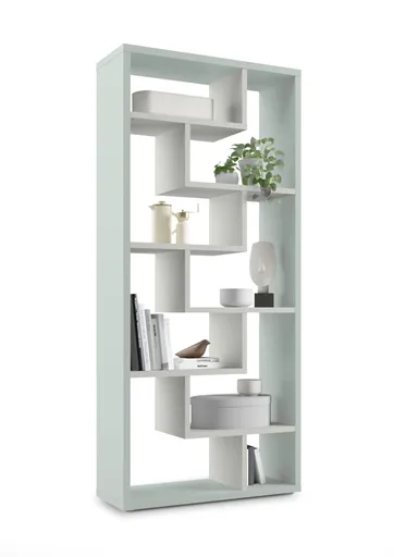 Raumteiler - B ca. 90 cm, Pinegrün, Kreidegrau