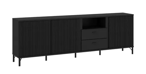 TV-Board - B ca. 200 cm, Schwarz