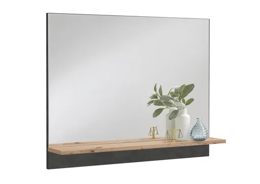 Garderobenspiegel- Grau, Eiche Dekor