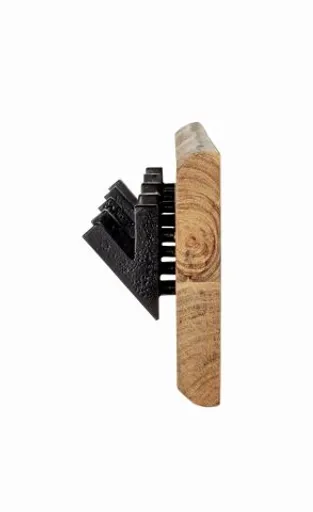 Wandgarderobe - B ca. 60 cm, Akazie, Schwarz