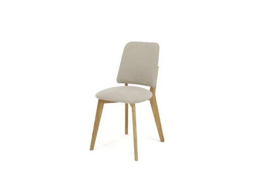 Stuhl SITTING TOGETHER_D- Stoff, Creme, Eiche Natur, Geölt