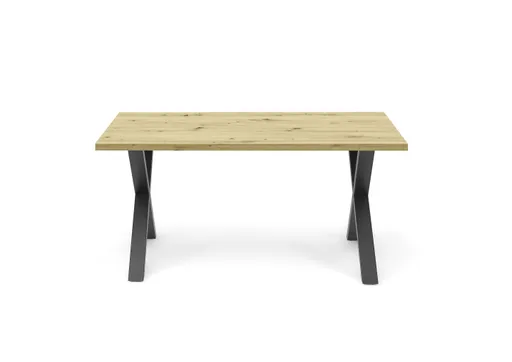 Esstisch - LB ca. 140x90 cm, Asteiche, Schwarz