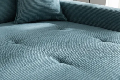 Ecksofa- 3-Sitzer, Ecke rechts, Stoff, Petrol