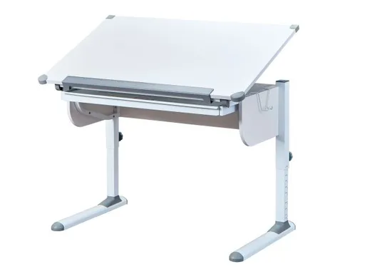 Schreibtisch - höhenverstellbar, LB ca. 110x68 cm, Weiß