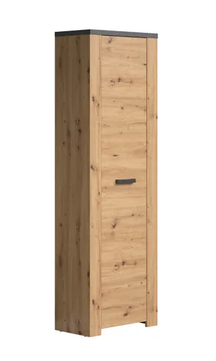 Garderobenschrank - Eiche Dekor, Anthrazit