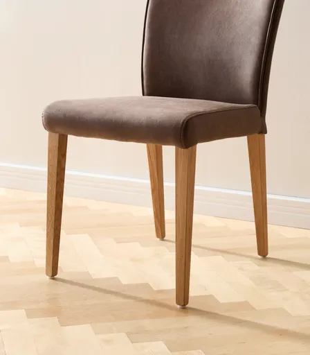 Stuhl Florea - Stoff, Dunkelbraun