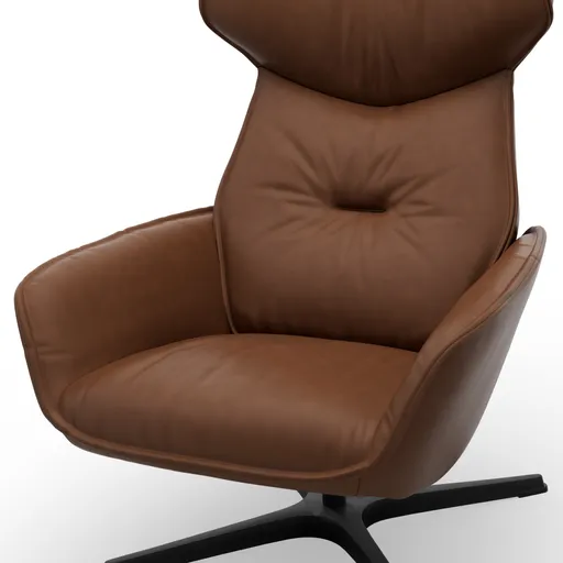 Relaxsessel Helge - Leder Anilin, Cognac