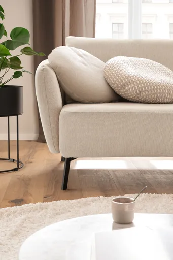 Sofa CARLLOTA - 3-Sitzer, Stoff, Natur