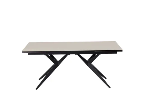 Esstisch MICHELA - ausziehbar, LB ca. 180x95 cm, Glaskeramik, Travertin farbig