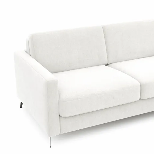 Schlafsofa Laredo - 2,5-Sitzer inkl. Schlaffunktion, Stoff, Offwhite