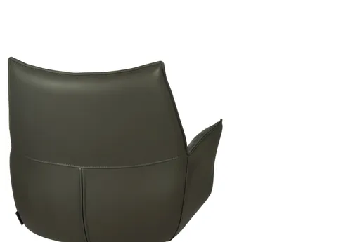 Armlehnstuhl MELE - drehbar, Leder, Dunkelbraun