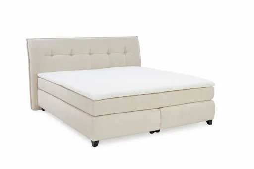 Boxspringbett JANKA MIX- Liegefläche ca. 180x200 cm, Stoff, Beige