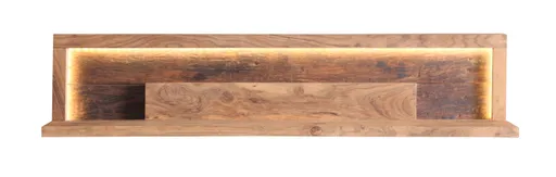 Wandboard - mit Beleuchtung, B ca. 118 cm, Akazie massiv
