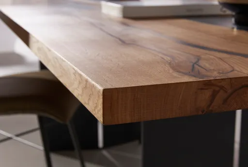 Esstisch Nera - LB ca. 220x110 cm, Asteiche massiv, Epoxy