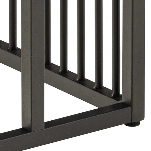 Beistelltisch - LB ca. 43x35 cm, Marmoroptik, Schwarz