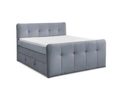 Boxspringbett HOLLIE- Liegefläche ca. 180x200 cm, Stoff, Stahl, Bonell/Bonell
