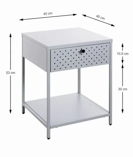 Konsolentisch - B/H/T ca. 40x53x40 cm, Grau