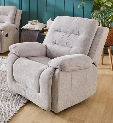 Sessel - inkl. Relaxfunktion, Stoff, Grau