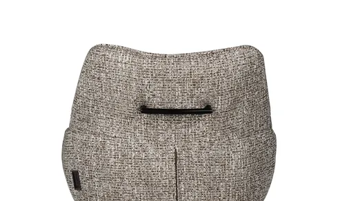 Barhocker MATTEA - drehbar, höhenverstellbar, Stoff, Braun