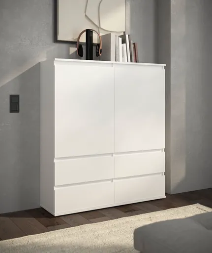 Highboard - B ca. 116 cm, Weiß