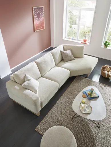 Couchtisch Oliva - LBH ca. 100x70x37 cm, HPL, Creme Natur