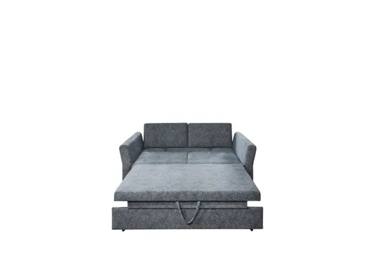 Relax-Sofa - Sitztiefe verstellbar/Schlaffunktion, Stoff, Grau