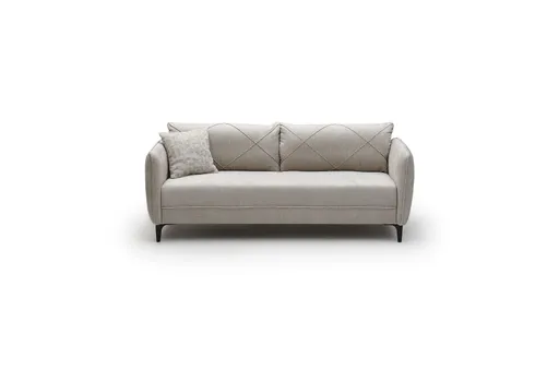 Sofa JERINA- 3-Sitzer, Stoff, Beige