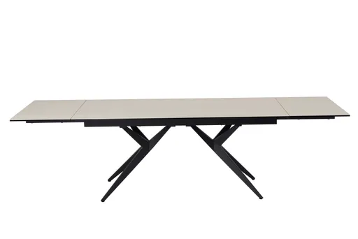 Esstisch MICHELA - ausziehbar, LB ca. 180x95 cm, Glaskeramik, Travertin farbig