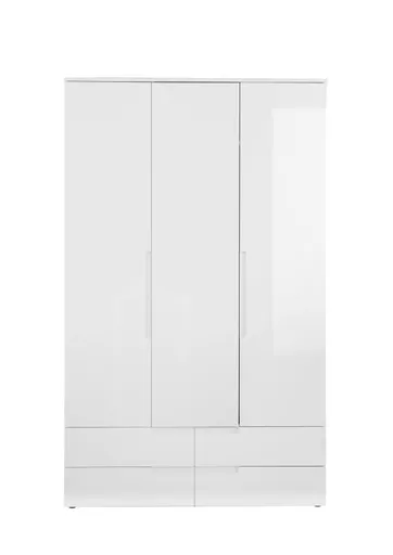 Kleiderschrank - B ca. 126 cm, Weiß