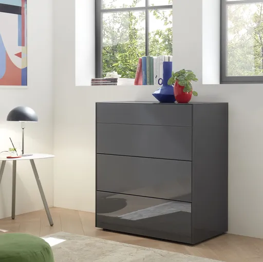 Kommode - B ca. 82 cm, Anthrazit