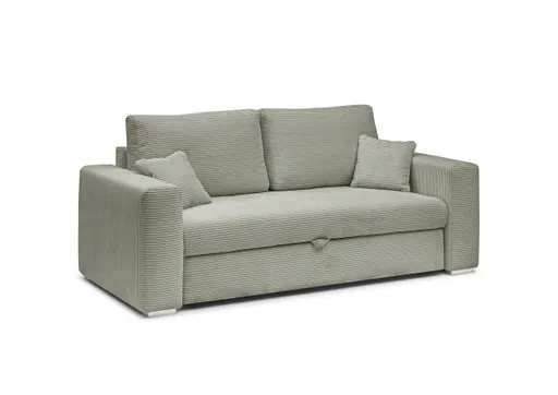 Sofa JORDEN 2 - 2-Sitzer inkl. Schlafftunktion mit Bettkasten, Stoff, Taupe