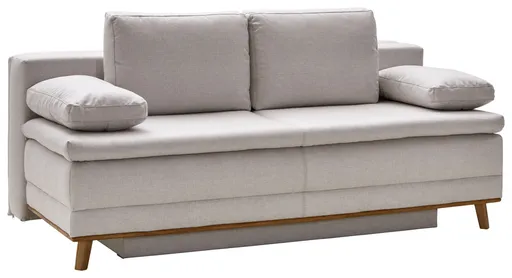 Sofa Lakeville2 - 2-Sitzer inkl. Schlaffunktion mit Bettkasten, Stoff, Natur
