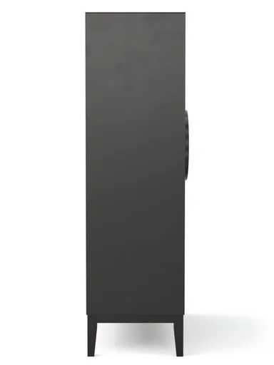 Highboard Jyn - ca. 91x162x41 cm, Lack, Schwarz