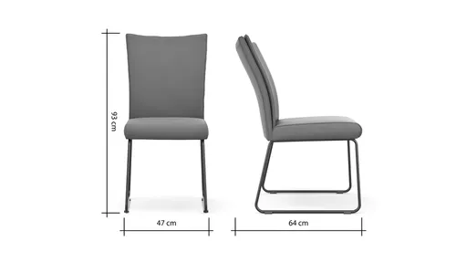 Stuhl Florea - Leder, Kitt