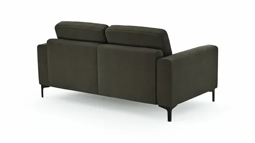 Sofa Oviedo - 2-Sitzer, Stoff, Braungrün