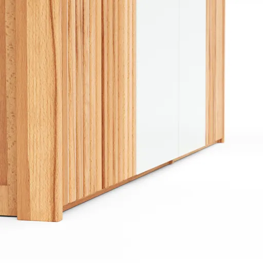 Drehtürenschrank Tigris - inkl. Passepartout, B. ca. 245cm, Kernbuche massiv, geölt