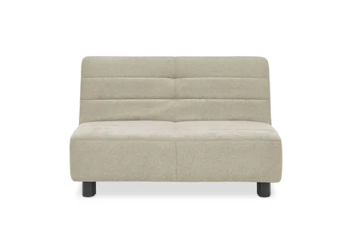 Faltsofa Easy - 2-Sitzer ohne Armlehne, ca. 140 cm inkl. Schlaffunktion, Stoff, Taupe