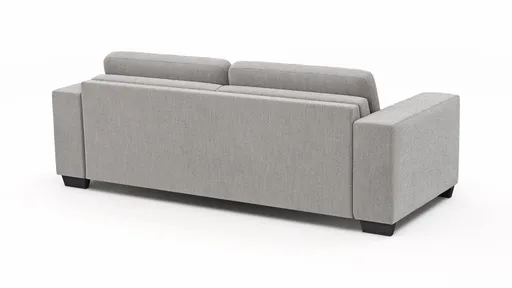 Sofa Nuoro - 3-Sitzer inkl. Schlaffunktion, Stoff, Grau