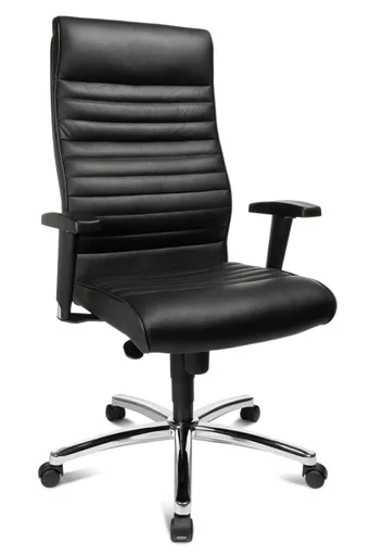 Chefsessel Ergo Work 220 - Leder, Schwarz