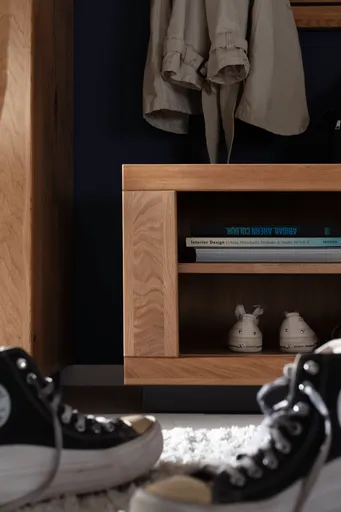 Garderobe - Wildeiche Nachbildung, Wildeiche massiv geölt